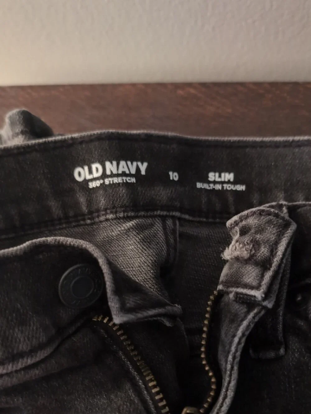 Old Navy Men's Slim Straight Washed Black Jeans
